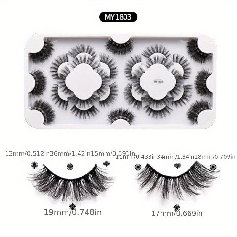 18 Pairs 8D Mink Hair False Eyelashes Thick Curling Volume Lashes