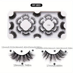 18 Pairs 8D Mink Hair False Eyelashes Thick Curling Volume Lashes