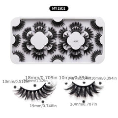 18 Pairs 8D Mink Hair False Eyelashes Thick Curling Volume Lashes