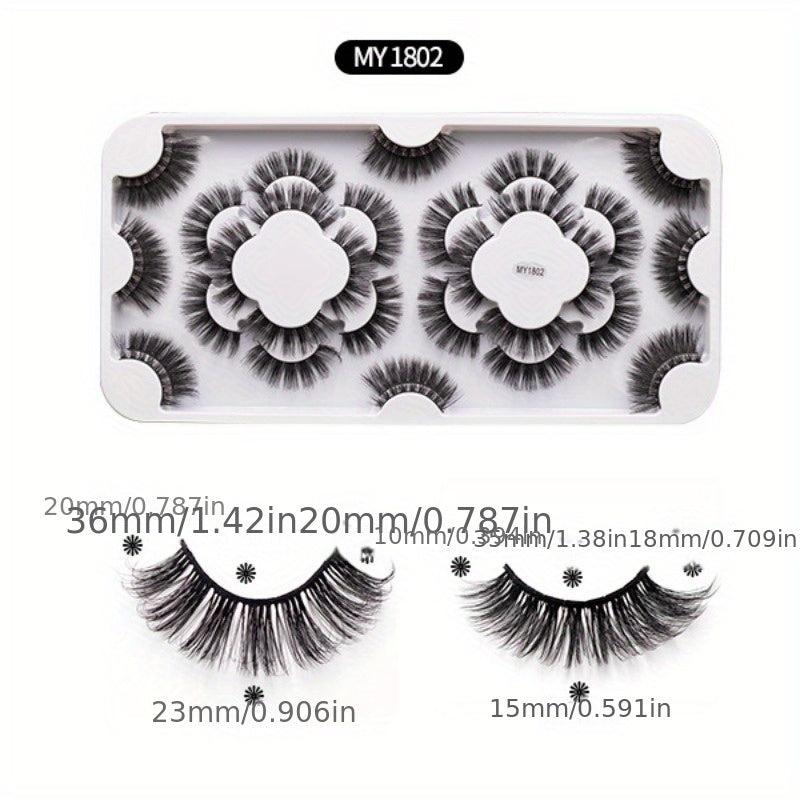 18 Pairs 8D Mink Hair False Eyelashes Thick Curling Volume Lashes