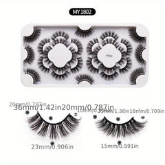 18 Pairs 8D Mink Hair False Eyelashes Thick Curling Volume Lashes