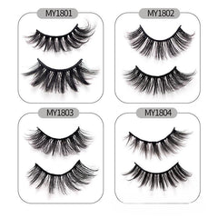 18 Pairs 8D Mink Hair False Eyelashes Thick Curling Volume Lashes