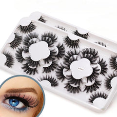 18 Pairs 8D Mink Hair False Eyelashes Thick Curling Volume Lashes
