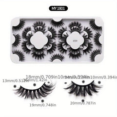 18 Pairs 8D Mink Hair False Eyelashes Thick Curling Volume Lashes