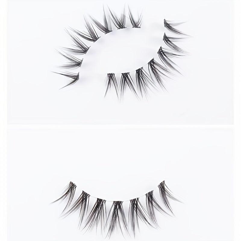 V-shaped False Eyelashes for Women - Natural and Dense, Novice Friendly