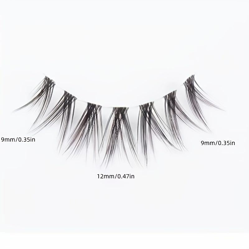 V-shaped False Eyelashes for Women - Natural and Dense, Novice Friendly