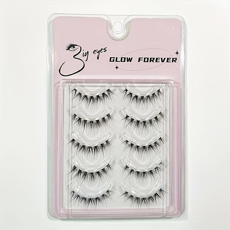 V-shaped False Eyelashes for Women - Natural and Dense, Novice Friendly
