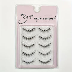 V-shaped False Eyelashes for Women - Natural and Dense, Novice Friendly