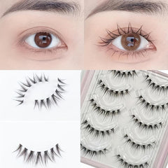 V-shaped False Eyelashes for Women - Natural and Dense, Novice Friendly