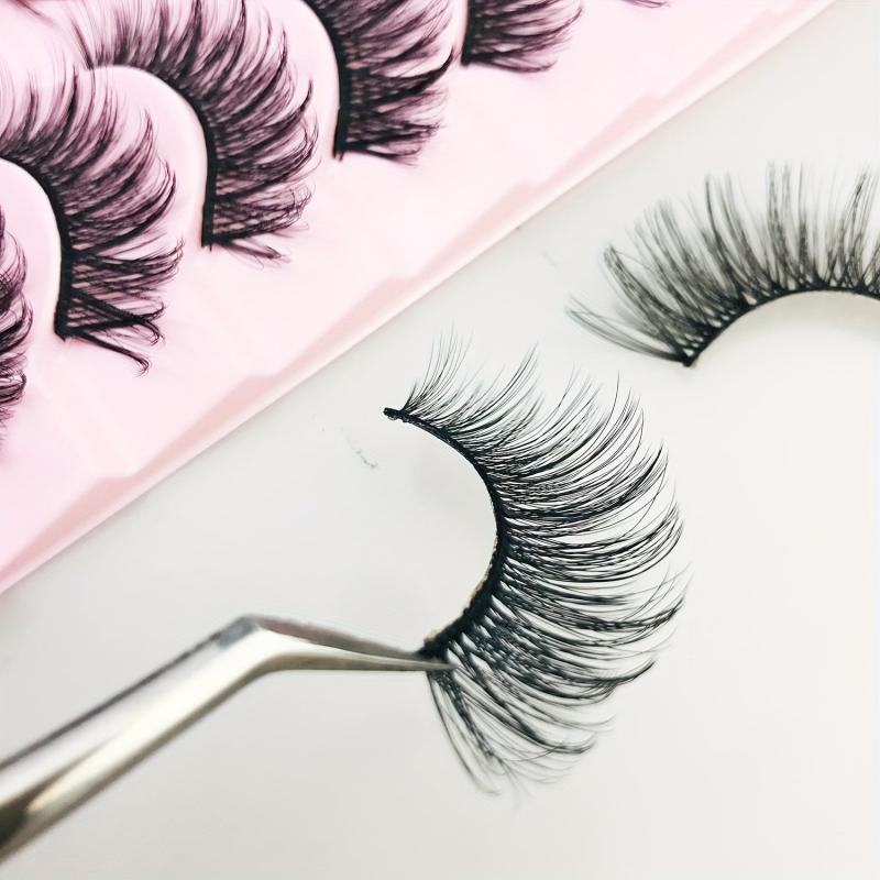10 Pairs Crossed Wispy Faux Mink False Eyelashes