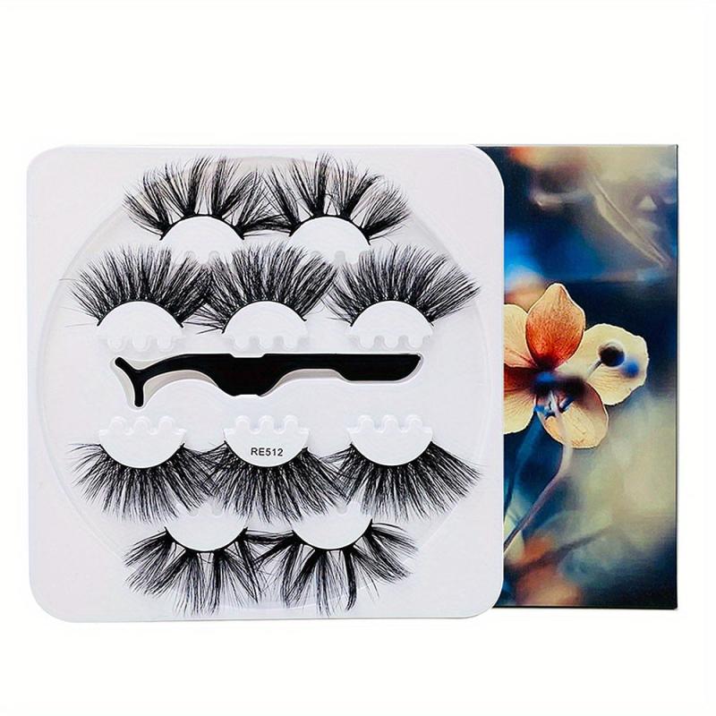 25mm Lengthening Faux Mink False Eyelashes Set - Style 5 Pair