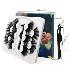 25mm Lengthening Faux Mink False Eyelashes Set - Style 5 Pair
