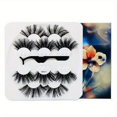25mm Lengthening Faux Mink False Eyelashes Set - Style 5 Pair
