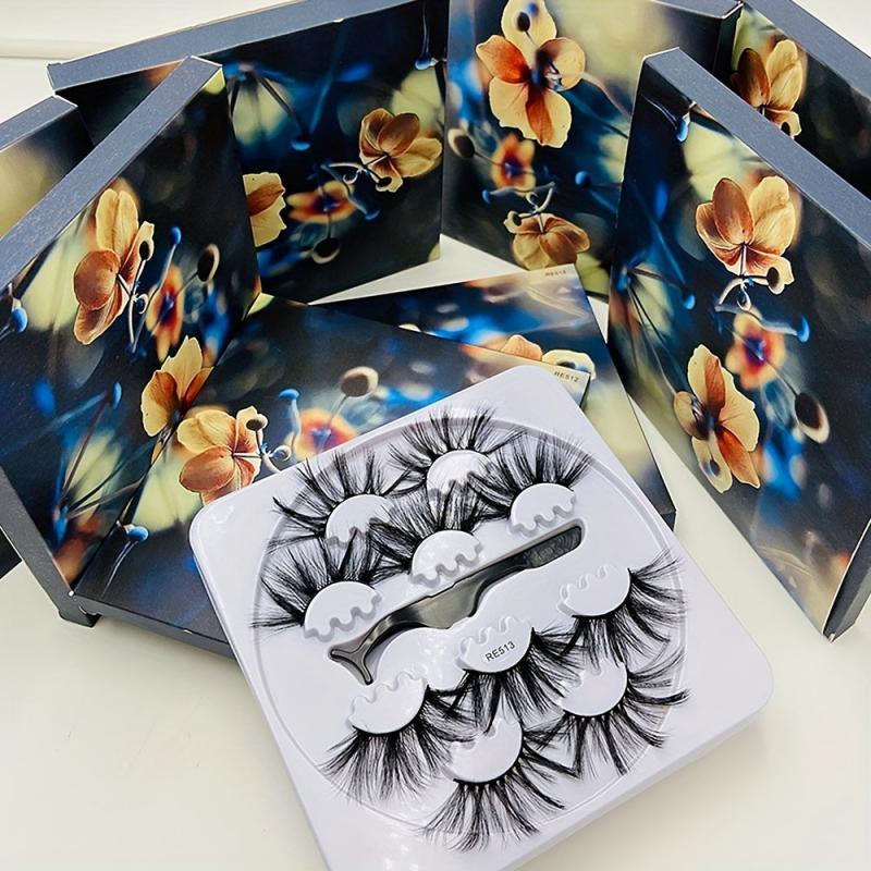 25mm Lengthening Faux Mink False Eyelashes Set - Style 5 Pair