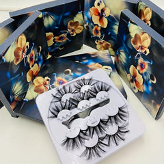 25mm Lengthening Faux Mink False Eyelashes Set - Style 5 Pair