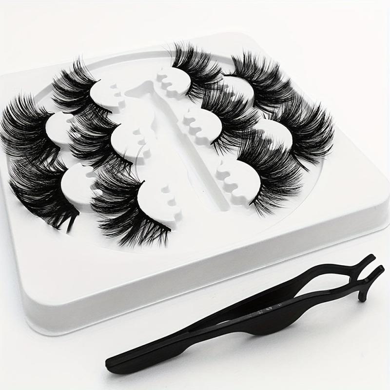 25mm Lengthening Faux Mink False Eyelashes Set - Style 5 Pair