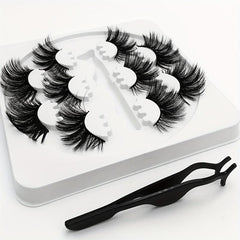 25mm Lengthening Faux Mink False Eyelashes Set - Style 5 Pair