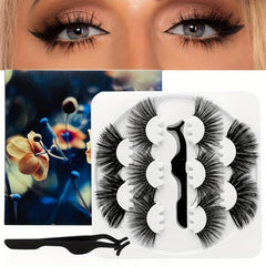 25mm Lengthening Faux Mink False Eyelashes Set - Style 5 Pair