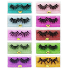 20 Pairs 3D Mink Lashes In Bulk Natural Long Dramatic Makeup Lashes