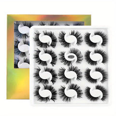 12 Pairs 6D Thick Faux Mink Hair Curling Eyelashes