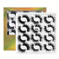 12 Pairs 6D Thick Faux Mink Hair Curling Eyelashes