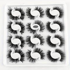 12 Pairs 6D Thick Faux Mink Hair Curling Eyelashes