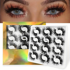 12 Pairs 6D Thick Faux Mink Hair Curling Eyelashes