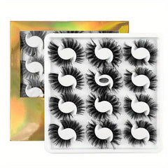 12 Pairs 6D Thick Faux Mink Hair Curling Eyelashes