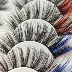 Pink 8D Dramatic Wispy C Curl Colored Faux Mink Eyelashes