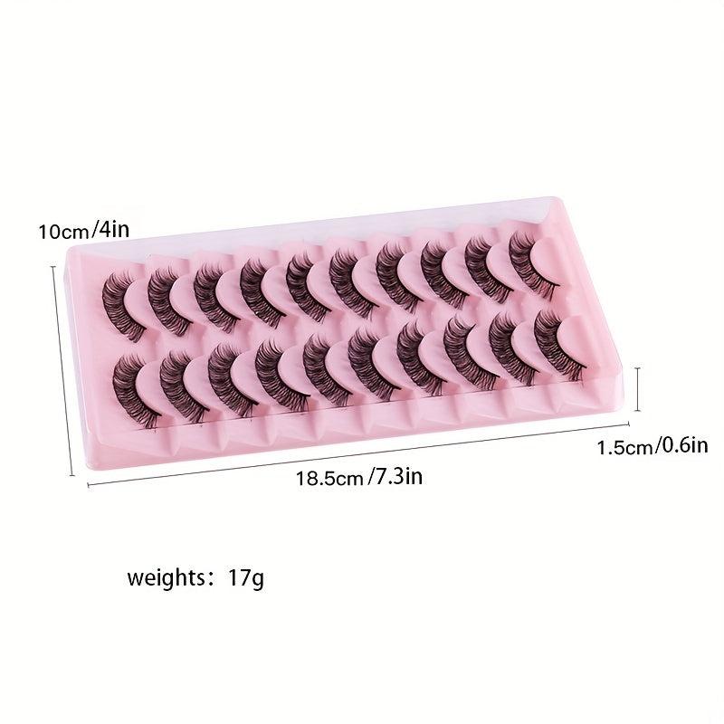 10 Pairs False Eyelashes Thick & Curling Eye Lashes Simulated Fiber Lashes