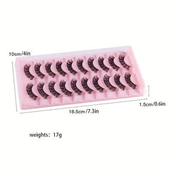 10 Pairs False Eyelashes Thick & Curling Eye Lashes Simulated Fiber Lashes