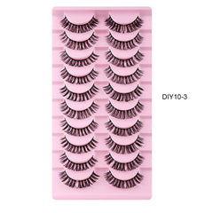 10 Pairs Natural Look False Eyelashes