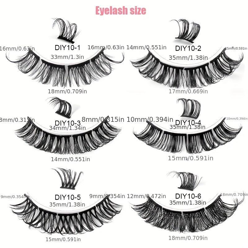 10 Pairs Natural Look False Eyelashes