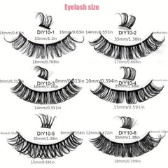 10 Pairs Natural Look False Eyelashes