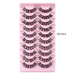 10 Pairs Natural Look False Eyelashes