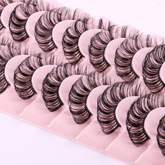 10 Pairs Natural Look False Eyelashes