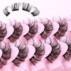 10 Pairs Natural Look False Eyelashes