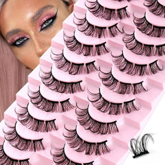 10 Pairs Natural Look False Eyelashes