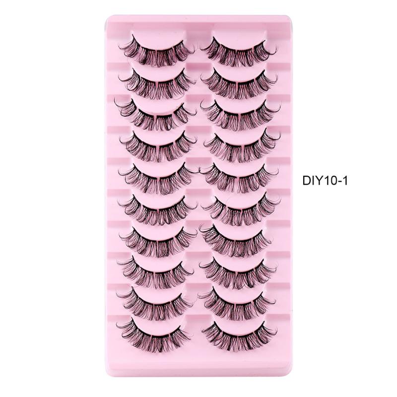 10 Pairs Natural Look False Eyelashes