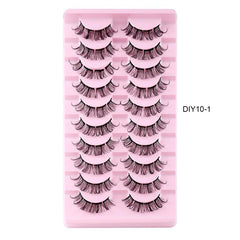 10 Pairs Natural Look False Eyelashes