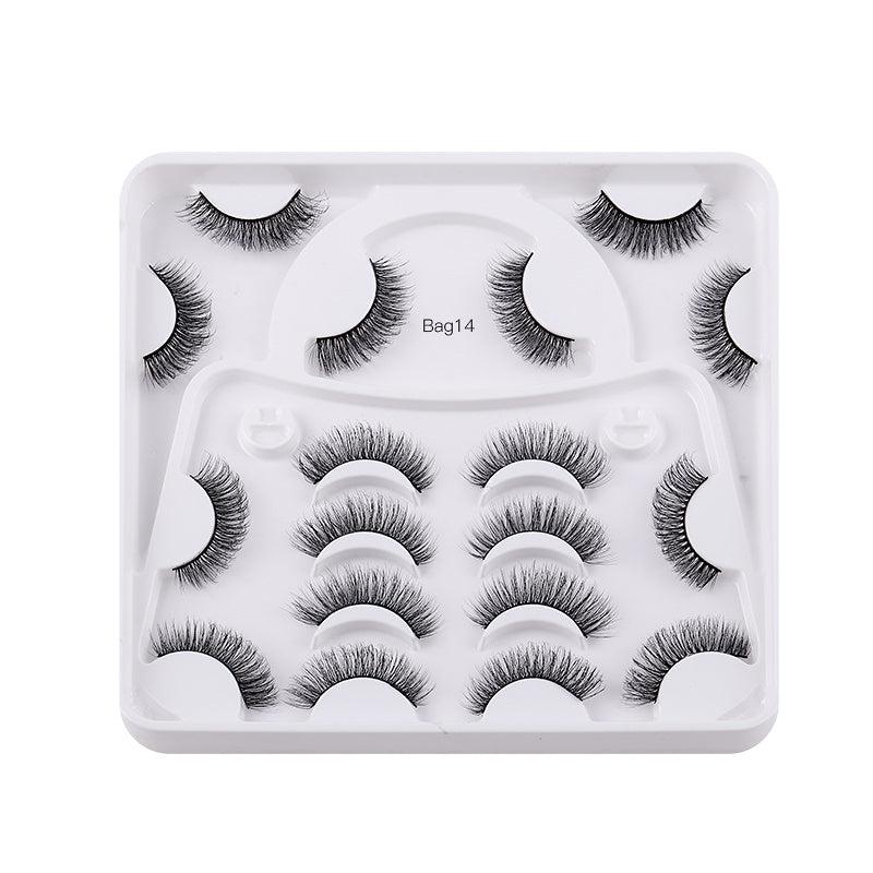 9 Pairs Fluffy False Eyelashes Thick Curling Eyelashes
