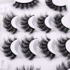 9 Pairs Fluffy False Eyelashes Thick Curling Eyelashes