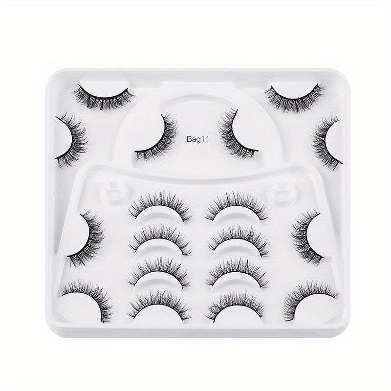 9 Pairs Fluffy False Eyelashes Thick Curling Eyelashes