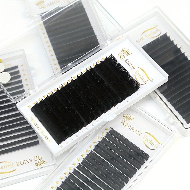 15mm Indiv. Lashes 0.1mm C Curl Long Look False Eyelashes Classic DIY Home Use
