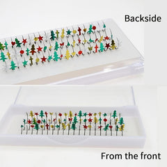 Individual Christmas Laser False Eyelashes with Sequins