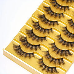 10 Pairs Fluffy Wispy Curly Eyelashes 5 16mm Natural Volume False Lashes