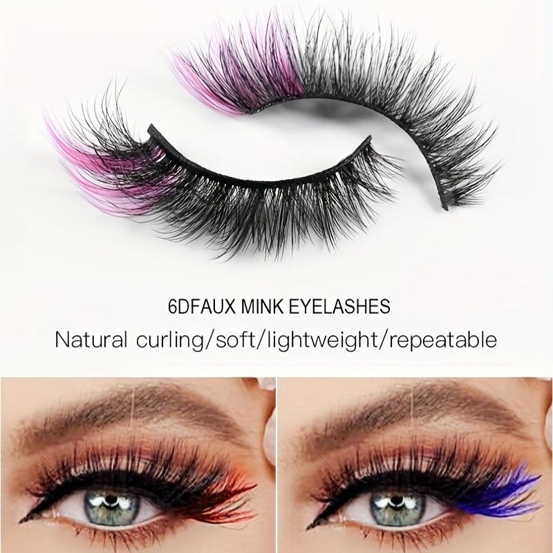 5 Pairs 3D Cat Eye Lashes Winged Fluffy Manga Lashes Natural Curly Long