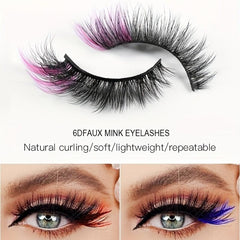 5 Pairs 3D Cat Eye Lashes Winged Fluffy Manga Lashes Natural Curly Long