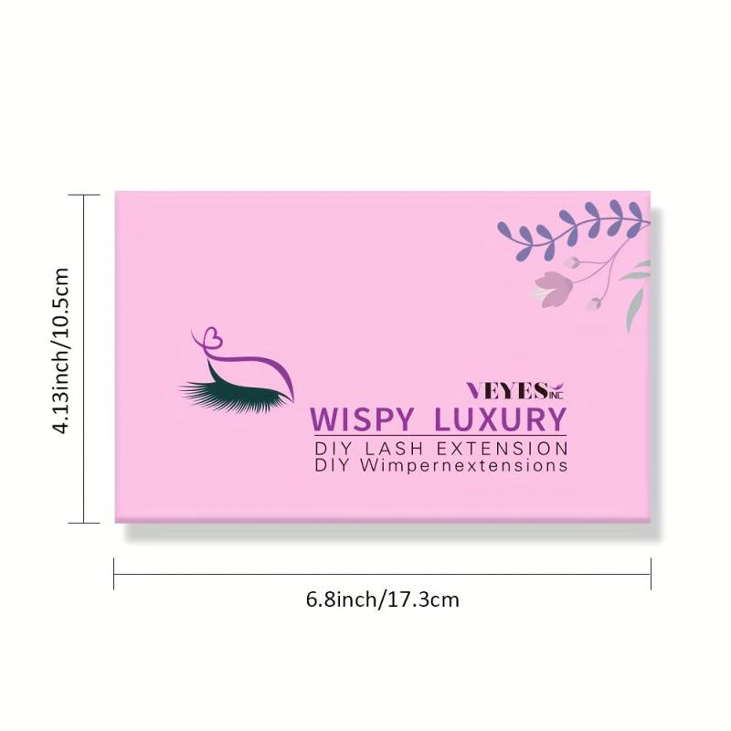 24pcs DIY Lash Extensions Cluster Lashes With Lash Glue Set Wispy Self Grafted