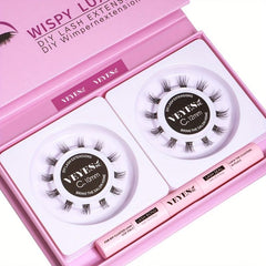 24pcs DIY Lash Extensions Cluster Lashes With Lash Glue Set Wispy Self Grafted